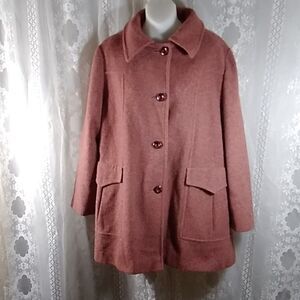 Vintage New England Mackintosh Wool Women's Coat Jacket Size Approximate L